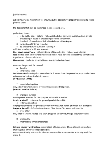 notes on judicial review